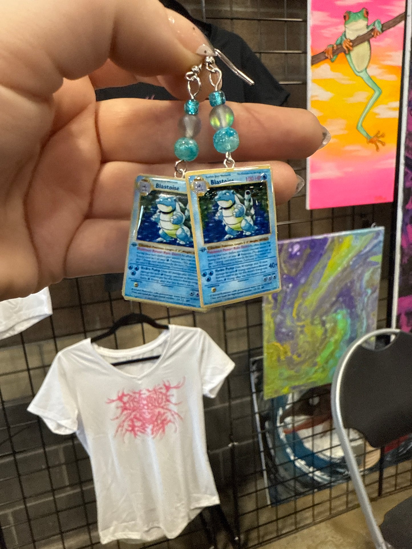 Blastoise Pokemon earrings