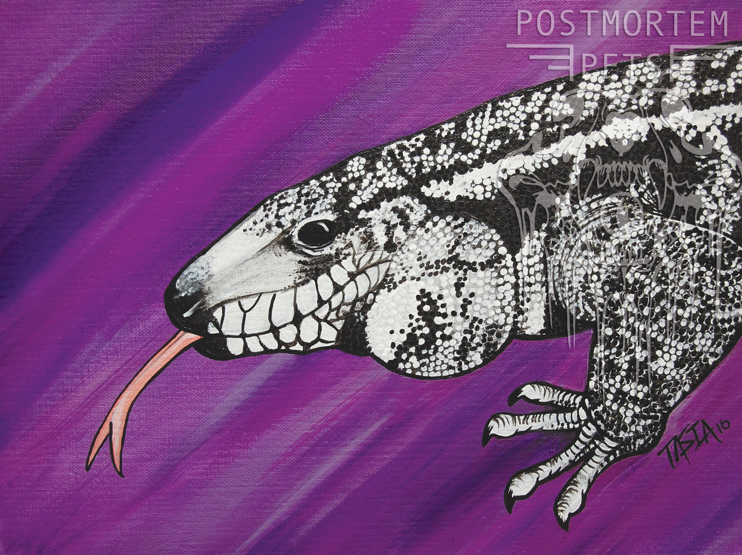 Blue Tegu 8.5x 11 Print