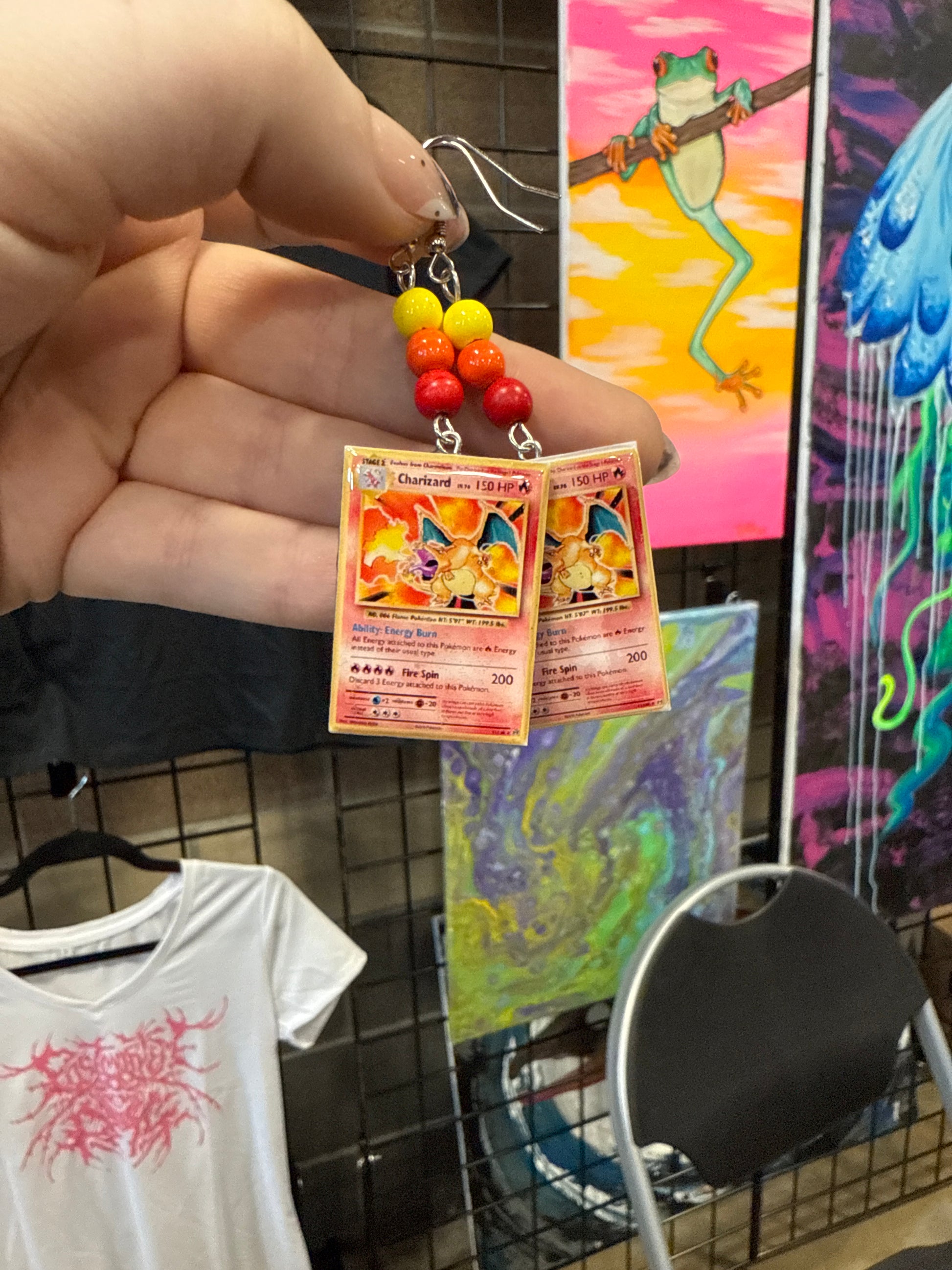 Charizard earrings – Postmortem Pets
